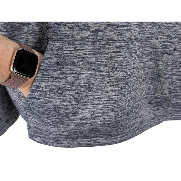 Under Armour ColdGear Fleece Hoodie Sweatshirt Activewear Cozy Blue Pink Medium - Picture 6 of 11